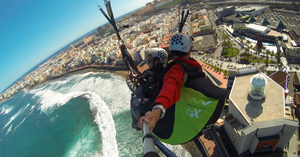 Tandem Flight Over Las Canteras