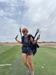 Alumna aprende parapente